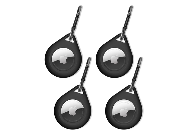 4 Pack Premium Silicone Airtag Apple Case, Airtag Keychain Holder, Anti-scratch Protective Cover, Anti-fall Airtag Accesseries, Protective Sleeve...