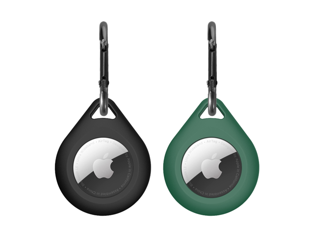 2 Pack Premium Silicone Airtag Apple Case, Airtag Keychain Holder, Anti-scratch Protective Cover, Anti-fall Airtag Accesseries, Protective Sleeve...