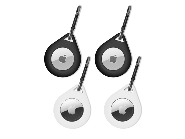 4 Pack Premium Silicone Airtag Apple Case, Airtag Keychain Holder, Anti-scratch Protective Cover, Anti-fall Airtag Accesseries, Protective Sleeve...