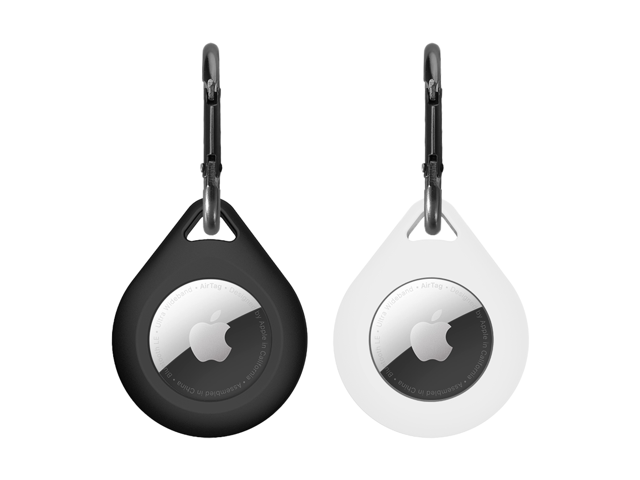 2 Pack Premium Silicone Airtag Apple Case, Airtag Keychain Holder, Anti-scratch Protective Cover, Anti-fall Airtag Accesseries, Protective Sleeve...