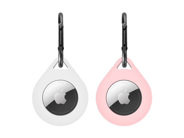 2 Pack Premium Silicone Airtag Apple Case, Airtag Keychain Holder, Anti-scratch Protective Cover, Anti-fall Airtag Accesseries, Protective Sleeve...