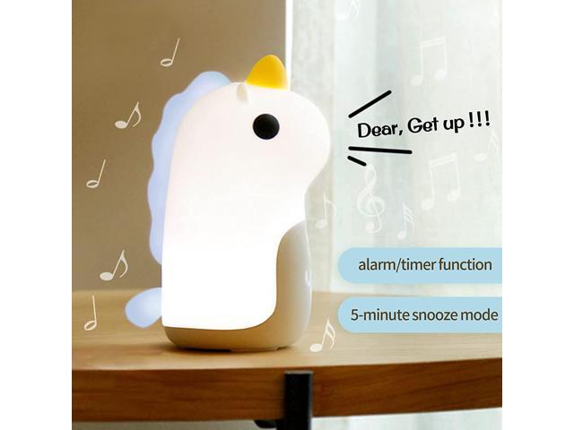 Kids Alarm Clock, Night Lights and Wake Up Lights for Boys Girls Bedroom, Cute Rechargeable Unicorn Digital Alarm Clock for Kids, Birthday Gift,...