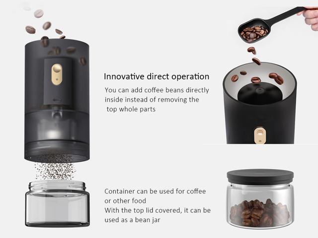 TIMEMORE Go Portable Electric Coffee Grinder, Adjustable Coarseness, E & B Stainless Steel Conical Burr, 60g Capacity, Compact & Portable for Home...