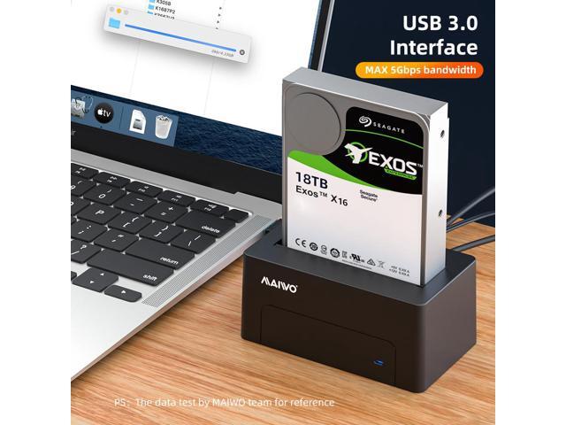 MAIWO USB 3.0 to SAS Hard Drive Dock, SAS Hard Disk Reader / Adapter/ Enclosure Docking Station for 2.5/3.5 inch SAS HDD SSD with 12V/2A Power...