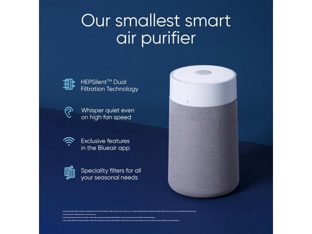 BLUEAIR Air Purifier for Small Room, Bedroom, Home, Cleans 926 sqft in one hour, HEPASilent Air Cleaner for Pets, Allergens, Virus, Dust, Mold,...