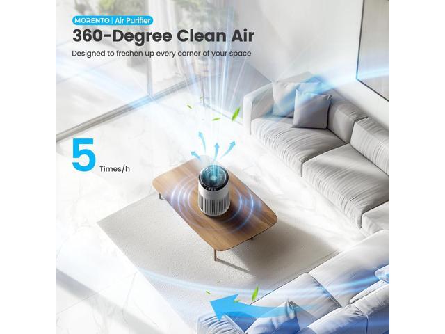 Air Purifiers for Home, Air Purifier for Smoke Pet Dander Odors with Fragrance Sponge, Small Air Purifier with Sleep Mode for Bedroom Office, Blue...