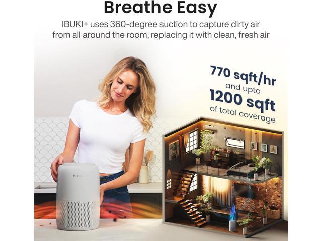Air Purifier for Bedroom with 3-in-1 HEPA Filter & Sleep Mode, Whisper Quiet, Covers Up to 1200 ft, Smart Wi-Fi App Control - Removes Smoke,...