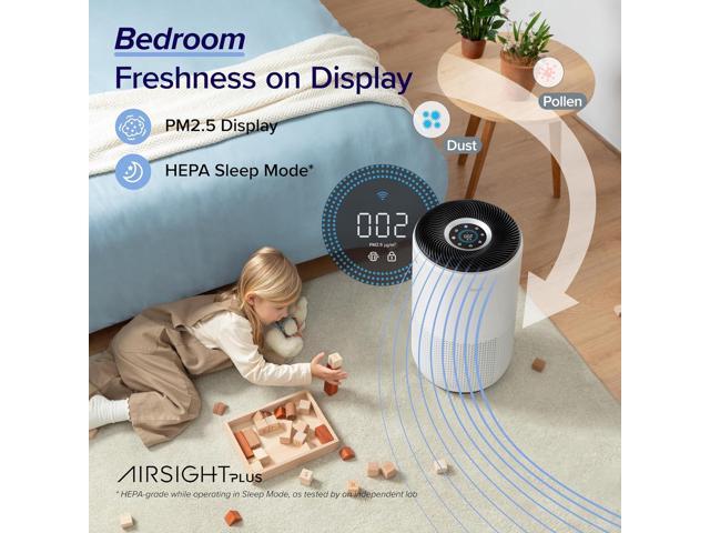 LEVOIT Air Purifiers for Home Large Room Up to 1733 Ft² With HEPA Sleep Mode, AHAM VERIFIDE, Auto Mode, Air Quality Monitor, Smart WiFi, 3-in-1...