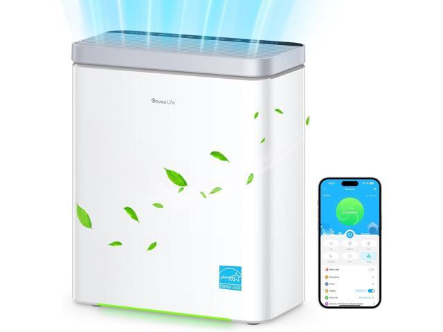 Smart Air Purifier for Large Home Rooms, Covers up to 1046 ft², PM2.5 Monitor, HEPA Sleep Mode, 3-in-1 Filter Air Purifier with App and Alexa...