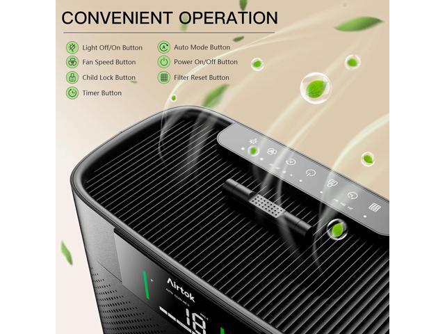 Air Purifiers for Home Large Room Up to 1300 Ft², with Air Quality Monitor PM2.5HEPA Sleep ModeAromatherapy for Allergies, Pet Hair, Pollen in...