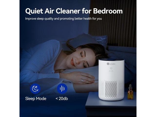 Air Purifiers for Bedroom up to 588 Ft², 20dB Bedroom Air Purifier for Small Room Removes Dust Pets Hair Smoke Odor with Aromatherapy Function(White)