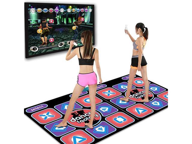 Revolutionary Dance Blanket! Wireless HDMI Double Dance Pad, Home Fitness Machine, PVC Yoga Mat 2.4G Handle Body Induction Game Console, with 16G.