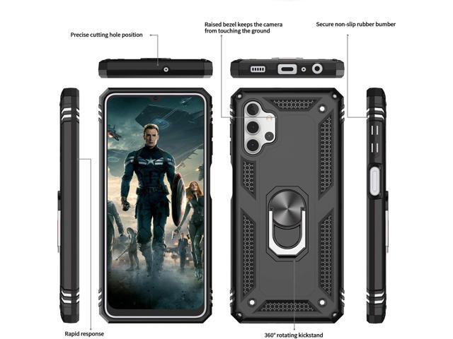 LeYi for Samsung Galaxy A32 5G Phone Case, Samsung A32 Case with [2 Pack] Tempered Glass Screen Protector, [Military-Grade] Ring Kickstand...