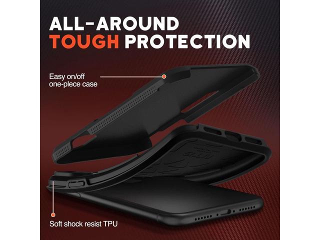 NTG [1st Generation Designed for iPhone XR Case, Heavy-Duty Tough Rugged Lightweight Slim Shockproof Protective Case for iPhone XR 6.1 inch, Black