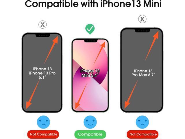 amFilm OneTouch Glass Screen Protector Compatible with iPhone 13 Mini 5.4' 2021 with Easy Installation Kit, Full Coverage Case Friendly, Tempered...