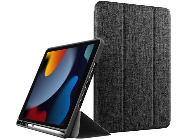 iPad 9th/8th/7th Generation Case iPad 10.2 Inch (2021/2020/2019Model) Case with Pencil Holder Ultra Slim Shockproof Soft TPU Back Trifold Stand.
