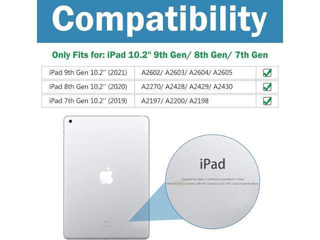 ProCase Slim Case for iPad 9th / 8th / 7th Generation 10.2 inch (2021/2020/2019 Released), Protective Cover with Pencil Holder for iPad 9/8/7 Gen...