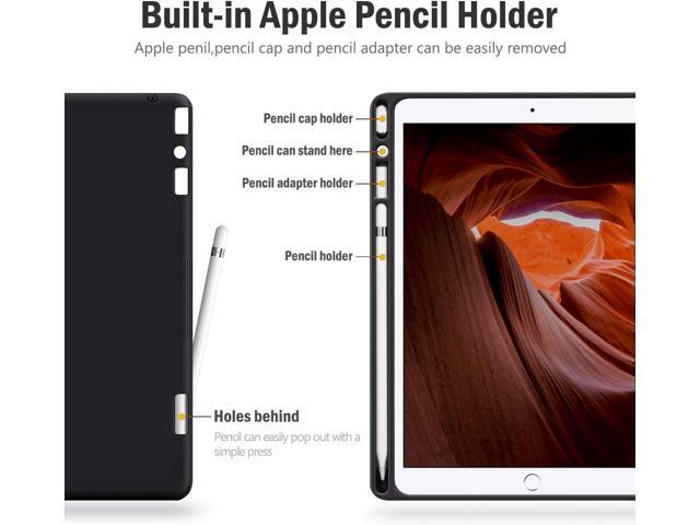 auaua Case for iPad 9th/8th/7th Generation 10.2 inch (2021/2020/2019 Released), with Pencil Holder, Vegan Leather, Auto Sleep/Wake Smart Cover (Brown)