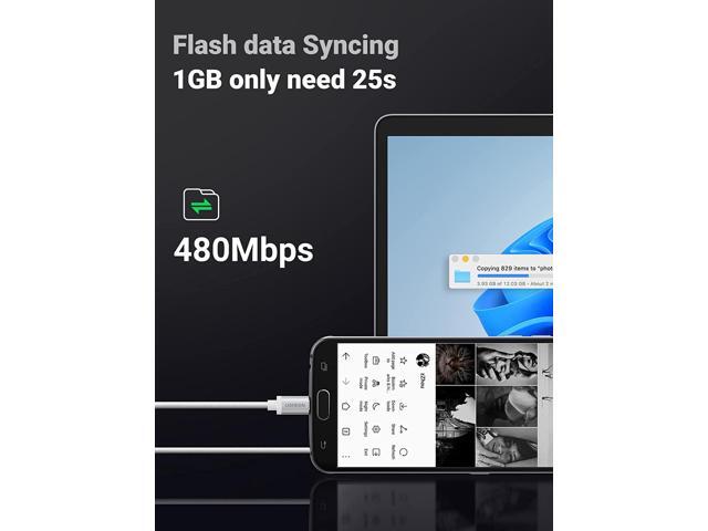 U Micro USB Cable Nylon Braided Fast Quick Charger USB to Micro USB 2.0 Android Charging Cord for Galaxy S7 S6 Edge A10, J3 Prime, Redmi Note 5...