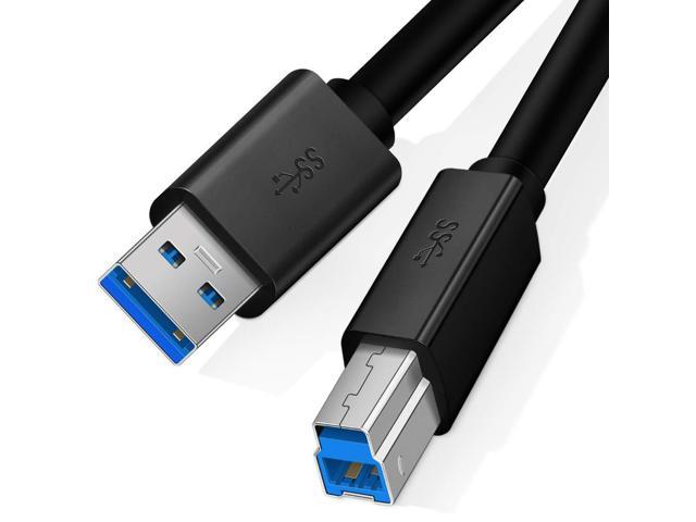 USB 3.0 Cable A Male to B Male, 6FT USB 3.0 A to USB 3.0 B Cable Long USB 3.0 Type-B Cord for Monitor, Printer, External Hard Drive, USB 3.0 Hub.