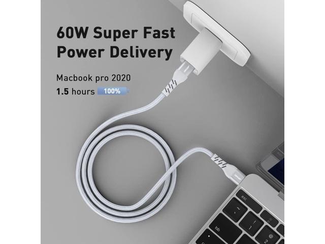 USB C to USB C Cable,J 3 Pack (3.3ft+6.6ft+10ft) PD 60W Fast Charging Type C to Type C Cable for iPad Pro MacBook Pro Samsung Galaxy...