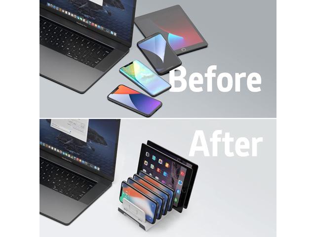 Unitek Adjustable Universal Multi Device Organizer Dock Stand Holder Compatible for iPhone, iPad, Kindle, Fire Tablet, Samsung Galaxy, Google...