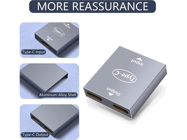 USB C Splitter Y Dual USB C Charger Adapter USB Female to Female Double USB C Port Hub Charger Power Split Adapter Splitter2 Pack
