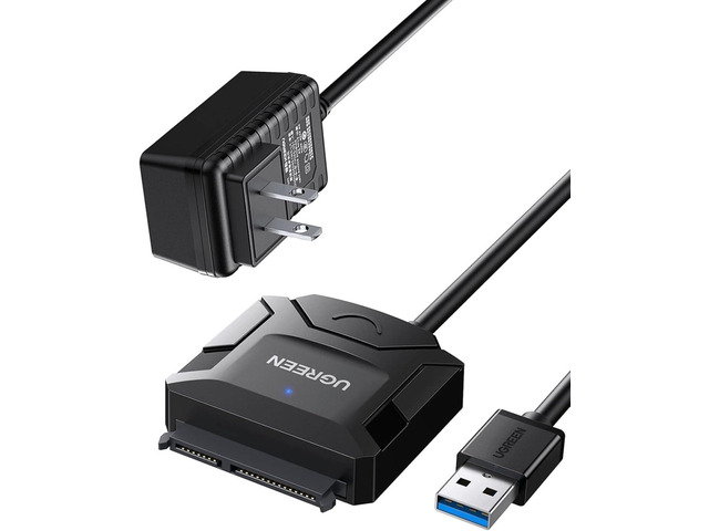UGREEN SATA to USB 3.0 Adapter Cable for 3.5/2.5 Inch SSD HDD SATA III Hard Drive Disk Converter Support UASP Compatible with Samsung WD SanDisk...