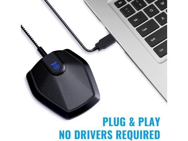 TONOR Conference USB Microphone, Omnidirectional Condenser PC Mic for Video Conference, Recording, Skype, Online Class, Court Reporter, Plug & Play...