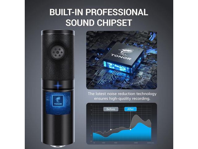 TONOR USB Podcast Microphone, Gaming PC Studio Streaming Mic Kit for PS4/5/Discord/Twitch Gamer, Recording Condenser Equipment Cardioid Microfono...