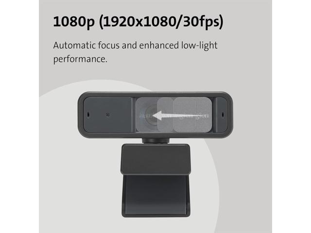 Kensington W2050 Pro 1080p Auto Focus Pro Webcam with Dual Stereo Microphone for Video Conferencing, Software Control, Privacy Shutter, Compatible...
