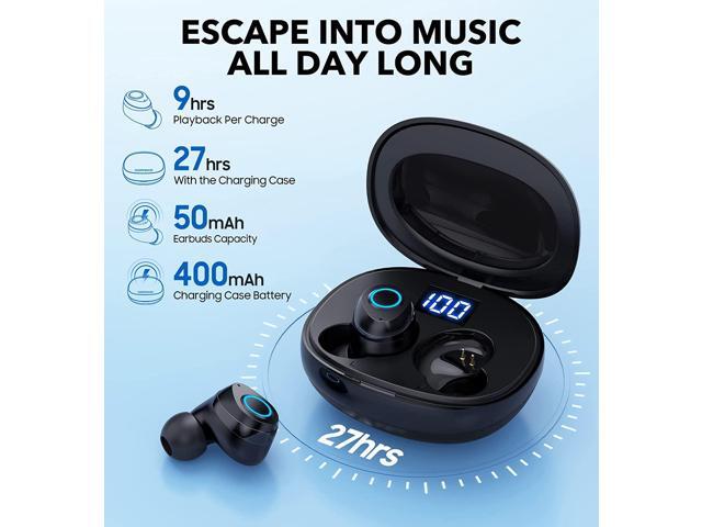 Wireless Earbuds, KORSKR Bluetooth Earbuds Hi-Fi Stereo Bluetooth 5.1 in-Ear Headphones Touch Control Ear Buds Ultra-Long Playtime Quick Pairing...