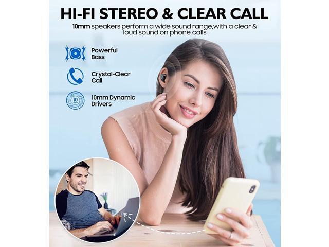 Wireless Earbuds, KORSKR Bluetooth Earbuds Hi-Fi Stereo Bluetooth 5.1 in-Ear Headphones Touch Control Ear Buds Ultra-Long Playtime Quick Pairing...