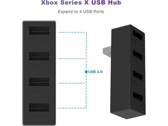 4 Ports USB Hub 2.0 for Xbox Series X/S, High Speed USB Hub Splitter Expansion Adapter Compatible with Xbox Series X/S Console