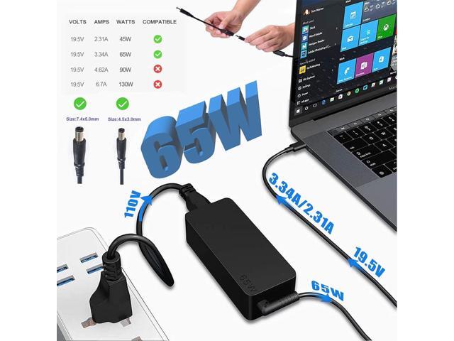 65W 45W Laptop Charger for Dell Inspiron 11 13 15 17 Series 15-3000 15-5000 15-7000 17 13-5000 13-7000 11-3000 14-5000 17-7000 17-3000 17-5000 5570...