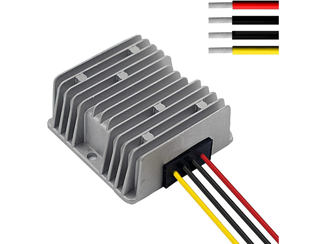 Car Voltage Stabilizer, 4A 48W Heavy Duty 12v Voltage Regulator Surge Protector for Car Battery Truck Vehicle Boat RV Camper Solar System (10-36V...