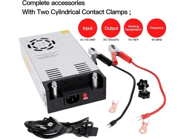 High-Power SMPS 110V/220V AC to 12V DC Converter - 50A 600W Power Supply - Adjustable Switch Transformer for LED Strip, LCD Monitor CCTV, Radio/Car...