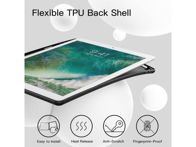 JETech Case for iPad Pro 12.9 Inch (2015/2017 Model, 1st/2nd Generation) with Pencil Holder, Slim Tablet Cover with Soft TPU Back, Auto Wake/Sleep...