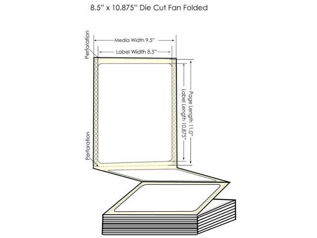 DuraFast GP-C831 8.5' x 10.875' High Gloss Paper Labels 850/Carton
