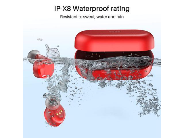 TOZO T12 Wireless Earbuds Bluetooth Premium Fidelity Sound Quality Headphones IPX8 Waterproof Earphones with Digital LED Intelligence Display...
