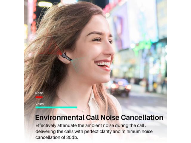 TOZO T9 Bluetooth 5.3 Wireless Earbuds 4 Mic Call Environmental Noise Cancellation Headphones IPX7 Waterproof In-Ear Light Weight Earphones with...