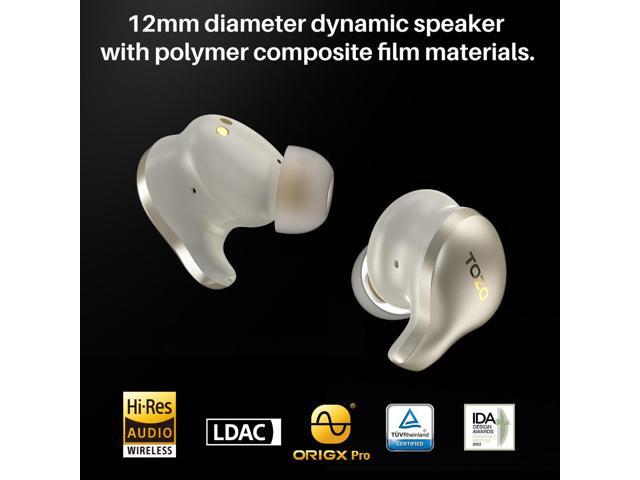 TOZO Golden X1 Wireless Earbuds Balanced Armature Driver and Hybrid Dynamic Driver, Bluetooth 5.3 Headphones OrigX Pro, LDAC & Hi-Res Audio,...