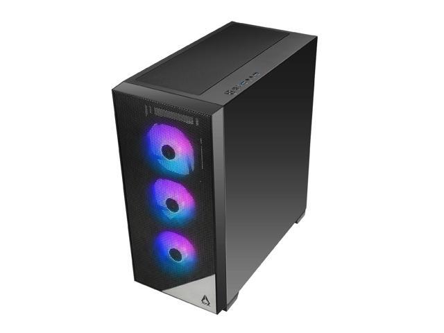 AZZA AERO 480 / Gaming/ ATX mid tower / Metal Mesh Side Panel / Black / 4 x 120 mm ARGB & PWM Fans Included