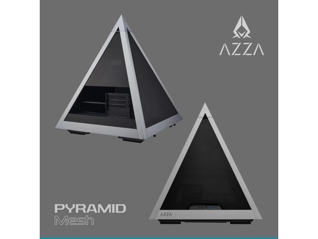 AZZA PYRAMID 804M / PCIE 4.0 included / Gaming / CNC ATX Case / Metal Mesh / Aluminum Frame / Type-C Port /1x120mm ARGB fan included mesh