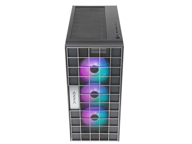 AZZA NEO 500 / Gaming / ATX mid-tower / Tempered Glass / Black / Silver / 4 x 120 mm ARGB & PWM Fans Included