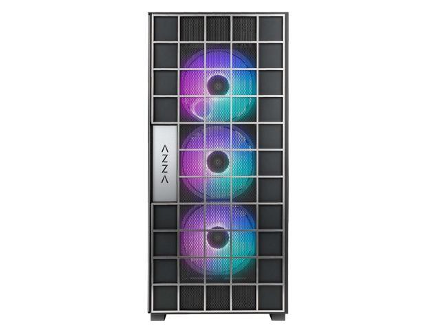 AZZA NEO 500 / Gaming / ATX mid-tower / Tempered Glass / Black / Silver / 4 x 120 mm ARGB & PWM Fans Included