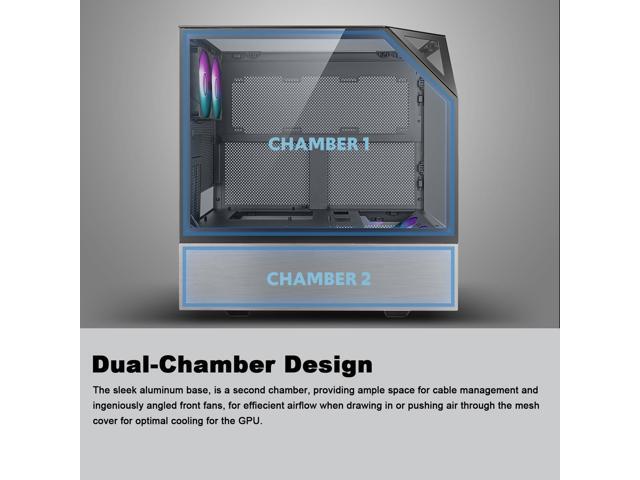 AZZA CSAZ-810 Sanctum / Innovative Case / Gaming / ATX Mid-Tower / Computer Case / Tempered Glass Panel
