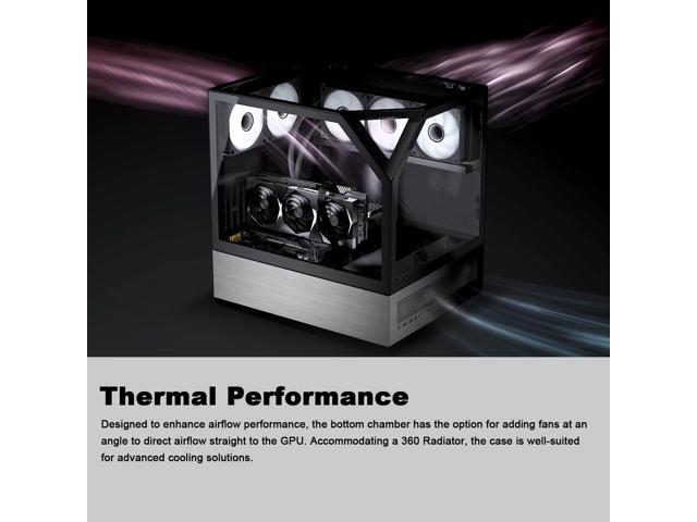 AZZA CSAZ-810 Sanctum / Innovative Case / Gaming / ATX Mid-Tower / Computer Case / Tempered Glass Panel