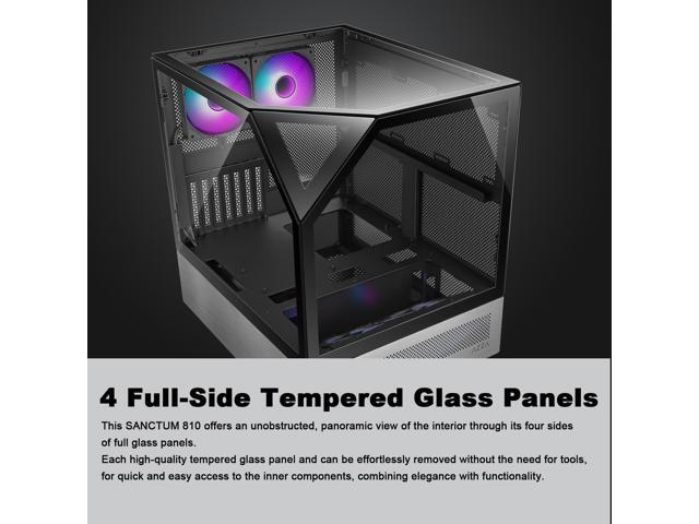 AZZA CSAZ-810 Sanctum / Innovative Case / Gaming / ATX Mid-Tower / Computer Case / Tempered Glass Panel