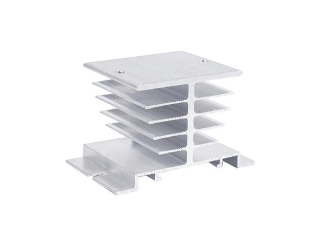 Mini Single Phase Solid State Relay SSR Aluminum Heat Sink Radiator est Rail Mount For 10A-25A Relay